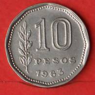 ARGENTINA  10  PESO  1963   KM# 60  -    (1748) - Argentina