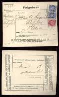 Norway Norwegen 1913 Paketkarte Folgebrev - Lettres & Documents