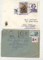 10 Mailed Covers (letters) With Stamps   From Poland To Bulgaria - Covers & Documents