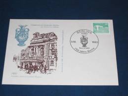 Karte Postkarte DDR Deutschland 1983 750 Jahre Berlin Vase 100 Jahre Deutsches Theater - Franking Machines (EMA)