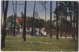 1919 Postcard. St. Lucia. Soldiers, Civilians, Dog, Restaurant. Czechoslovakia Stamps, Hradcany. Ctyry Dvory (T78001) - Santa Lucia