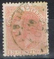 Sello 15 Cts Alfonso XII 1882. Fechador Trebol ALBUÑOL (Granada), Num 210 º - Used Stamps