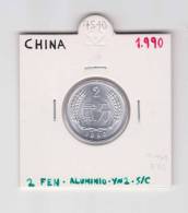 CHINA 2 FEN Aluminio Y#2 1.990 SC/UNC     DL-7510 - China