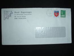 LETTRE TP MARIANNE DE BEQUET 0,80F + ST LO 0,20F OBL.MEC. 10-5-1978 TOURCOING ENTREPOT (59 NORD) + NORD ENGRENAGES - Lettres & Documents