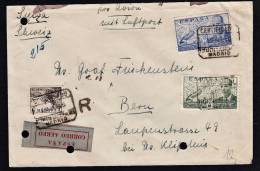 A0035 SPAIN 1946, Airmail Cover To Switzerland (with Punched Filing Holes) - Briefe U. Dokumente