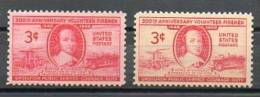 United States 1948  Variety Of Color Mnh - Stati Uniti  Varietà Di Colore Nuovo - Unused Stamps