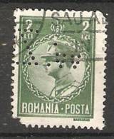 Romania 1930  King Karl II  (o)  Perfin W.Z. - Sonstige & Ohne Zuordnung