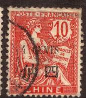 China France P.O. 1907 4c On 10c  VFU - Autres & Non Classés