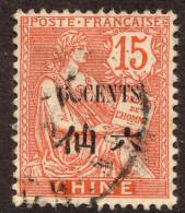 China France P.O. 1907 6c On15c  VFU - Sonstige & Ohne Zuordnung