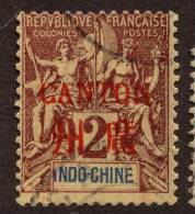 China France P.O. 1901 2c With "CANTON" Overprint VFU - Otros & Sin Clasificación