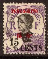 China France P.O. 1919 6c On 15c With "TCHONGKING" Overprint VFU - Other & Unclassified