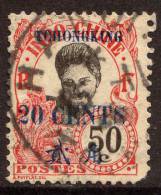 China France P.O. 1919 20c On 50c TCHONGKING Opt &"HANOI TONKIN" Good Postmark VFU - Altri & Non Classificati