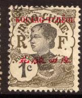 China France P.O. 1908 1c With "KOUANG-TCHEOU" Overprint VFU - Andere & Zonder Classificatie