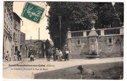 69 - Saint Symphorien Sur Coise - La Fontaine Gouvard Et Rue De Meys - Editeur: Badoil - Saint-Symphorien-sur-Coise