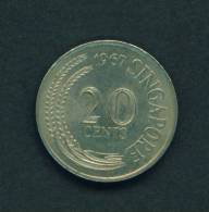 SINGAPORE - 1967 20c Circ. - Singapour