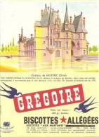 Buvard Biscottes Gregoire Chateau De   Mortree - Biscottes