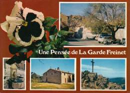 83 - La Garde Freinet - Multi-vues. La Place, Fontaine, Chapelle Notre Dame De Mimosas, La Croix. (Citroen 2cv) - La Garde Freinet