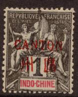 China France P.O. 1901 1c "CANTON" Overprint UNUSED - Sonstige & Ohne Zuordnung