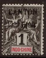 China France P.O. 1903 1c "CANTON" Overprint MH - Sonstige & Ohne Zuordnung