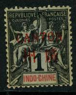 China France P.O. 1901 1c "CANTON" Overprint MLH - Sonstige & Ohne Zuordnung