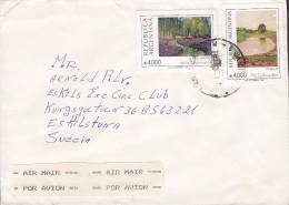 Argentina Airmail Par Avion 1991? Cover Letra To ESKSILTUNA Sweden Suecia (2 Scans) - Posta Aerea