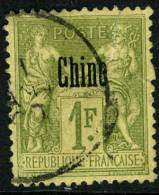 China France P.O. 1894 1f "Chine" Overprint USED - Autres & Non Classés