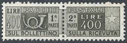 1955-79 ITALIA PACCHI POSTALI STELLE 400 LIRE MNH ** - RR11277 - Paketmarken