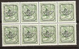 BELGIQUE PREOBLITERES 803** BLOC DE 8 - Typos 1967-85 (Lion Et Banderole)