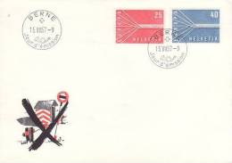 SWITZERLAND 1957  EUROPA CEPT FDC / Fr Postmark / - 1957