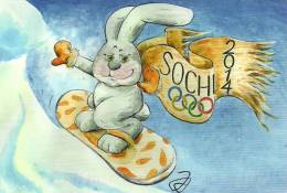 S38-034   @  2014 Sochi  Winter Olympic Games  , Postal Stationery -Articles Postaux -- Postsache F - Inverno 2014: Sotchi