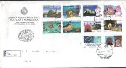 San Marino 2000  Busta FDC 10° Anniv Diritti Per Infanzia-50 Conf.Europea Diritti Uomo-Montefeltro   ° VFU - Usati