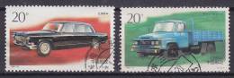 China Chine 1996 Mi. 2728-29 Automobilindustrie Pkw "Rote Flagge" & Lkw "Ostwind Mittel" - Usados