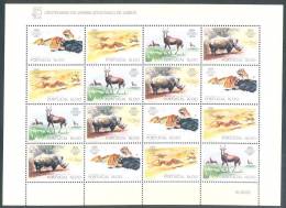 Portugal Jardim Zoologico Tiger Tigre Leopard Cheetah Rhinoceros Antilope Antelope  Mi 1617 - 1620 1984 Sheet MNH XX - Rhinozerosse