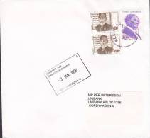 Turkey Mult Franked BESIKTAS 1996 Cover Lettera To Denmark UNIBANK A/S Hovedpostkontoret - Covers & Documents