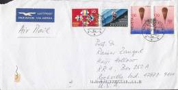 Switzerland Luftpost Par Avion Via Aerea Label WINTERTHUR 1994 Cover Lettre To ROCKVILLE USA Europa CEPT Ballon Pair - Otros & Sin Clasificación