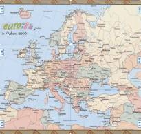 GREECE - Puzzle Of 6 Cards, Map Of Europe, Eurovision( Athens Collectors Club), Tirage 500, 04/06 - Puzzles