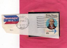 USA - STATI UNITI 1980 AIR MAIL PHILIP MAZZEI PATRIOT REMEMBERED FILIPPO PATRIOTA PER L´INDIPENDENZA USED - 3a. 1961-… Gebraucht