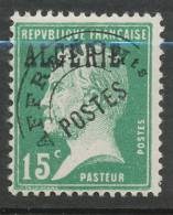 65 PREO NEUF TYPE PASTEUR 15c VERT SURCHARGE ALGERIE NEUF - 1922-26 Pasteur