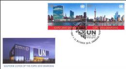 ONU New-York 2010 - Enveloppe Souvenir  "Expo 2010 Shangai" - FDC