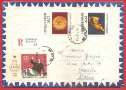 BULGARIA -  STORIA POSTALE - 1967 - RACCOMANDATA SOFIA  - GROSSETO - Briefe U. Dokumente