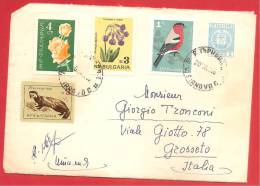 BULGARIA -  STORIA POSTALE - 1966 - BUSTA POSTALE VIAGGIATA TIRNOVO  - GROSSETO - Storia Postale