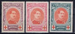 Belgium: OBP  132 - 134 ,  MH/* , Rode Kruis, Croix Rouge - 1914-1915 Cruz Roja