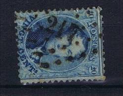 Belgium:  OBP  15 ,  Used / Obl, Cancel 217 Luik Liege - 1863-1864 Medaillons (13/16)