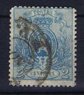 Belgium:  1866 OBP Nr 24A Used Obl Perfo 15 - 1866-1867 Petit Lion (Kleiner Löwe)