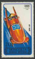 Mongolia Mongolie 1988 Mi 1939 Aero ** Bobsleighing – Winter Olympic Games, Calgary 1988 / Bobfahren / Bobsleeën - Winter 1988: Calgary