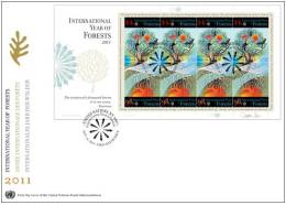 ONU New-York 2011 - FDC Feuillet International Year Of Forests Grand Format - FDC