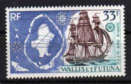 Carte Des Iles Et Voilier- Wallis Et Futuna Aérien 17 - 1955/60 - Ongebruikt