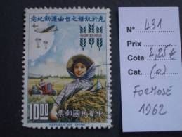 FORMOSE  ( O )  De  1962   "   Campagne Mondiale Contre La Faim   "   N° 431        1 Val. - Used Stamps