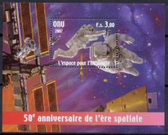 ONU Genève 2007 Feuillet 50ème Anniversaire De L´ère Spatiale ** - Blokken & Velletjes