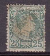 Monaco 1885 Mi Nr 6 Koning Charles III  25 C - Gebraucht